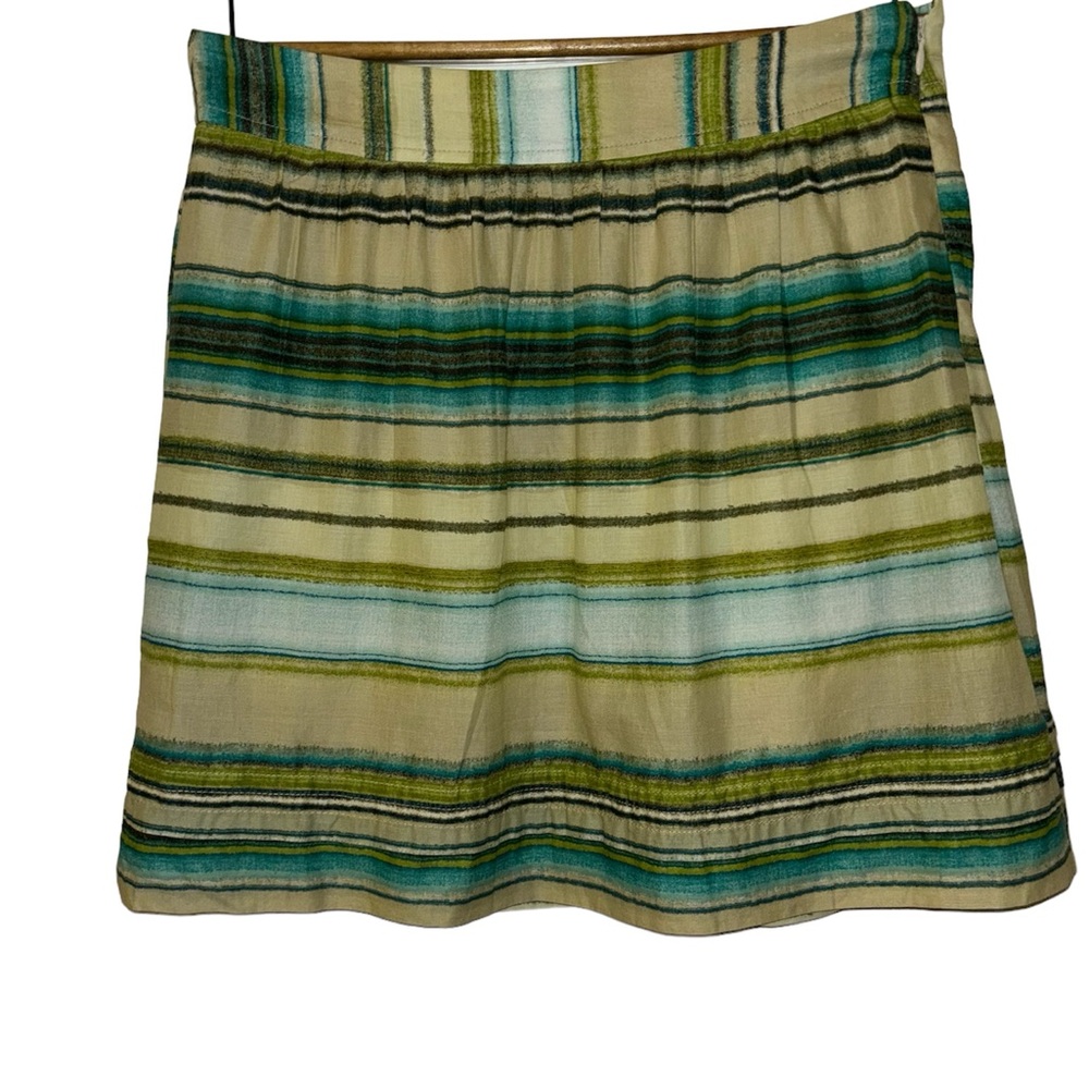 Ann Taylor Loft Striped Multicolor Skirt O Petite NWT